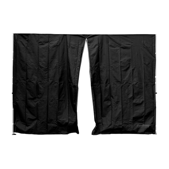 Seitenwand 3 m mit Eingang Schwarz