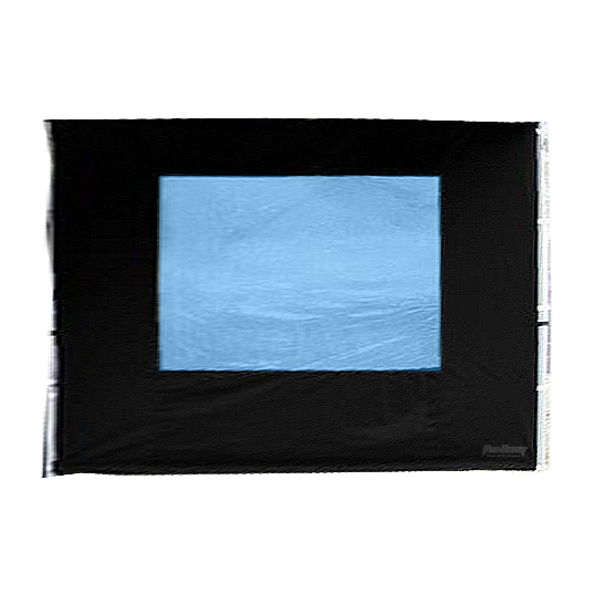 Seitenwand 3 m mit Fenster Schwarz